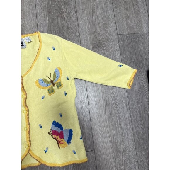 Storybook Knits Exclusively for HSN SIZE L YELLOW BUTTERFLIES - Picture 5 of 12